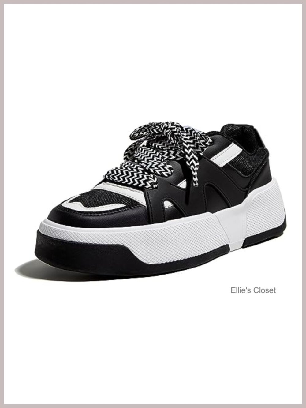 Women's Platform Fashion Sneakers Thick Sole Lace-Up PU Casual Walking Shoes